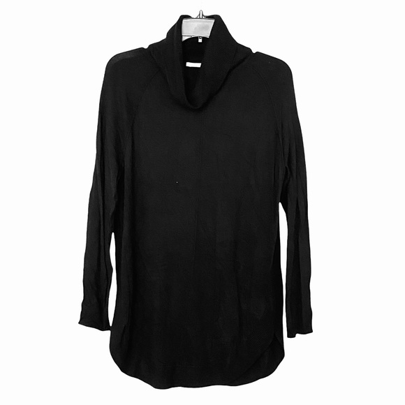 NEW Caslon Nordstrom Turtleneck Tunic Lightweight Soft Knit Sweater in Black XS - Picture 2 of 8